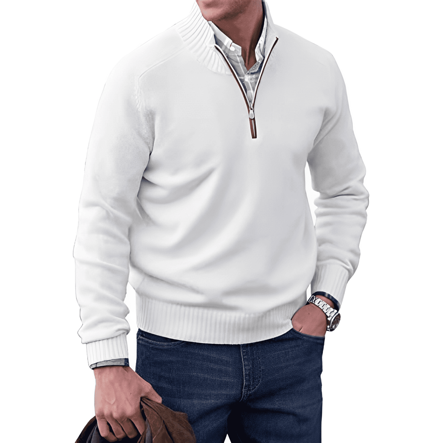 Carter™ – Kaschmirpullover mit Reißverschluss