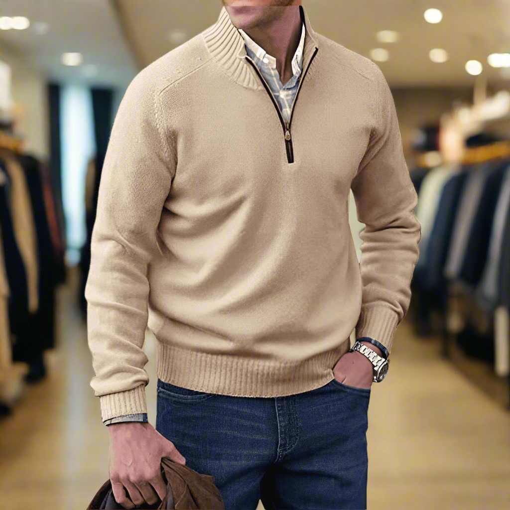 Carter™ – Kaschmirpullover mit Reißverschluss