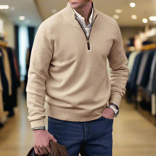 Carter™ – Kaschmirpullover mit Reißverschluss