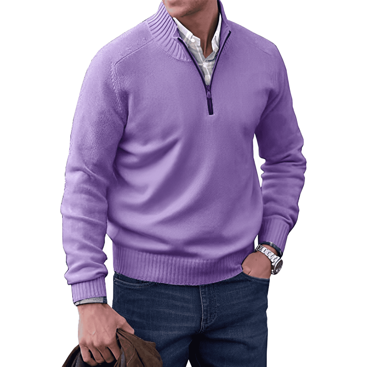 Carter™ – Kaschmirpullover mit Reißverschluss