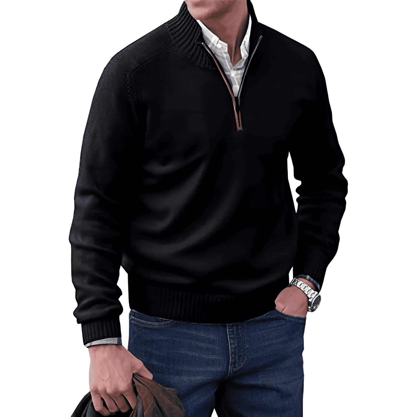 Carter™ – Kaschmirpullover mit Reißverschluss
