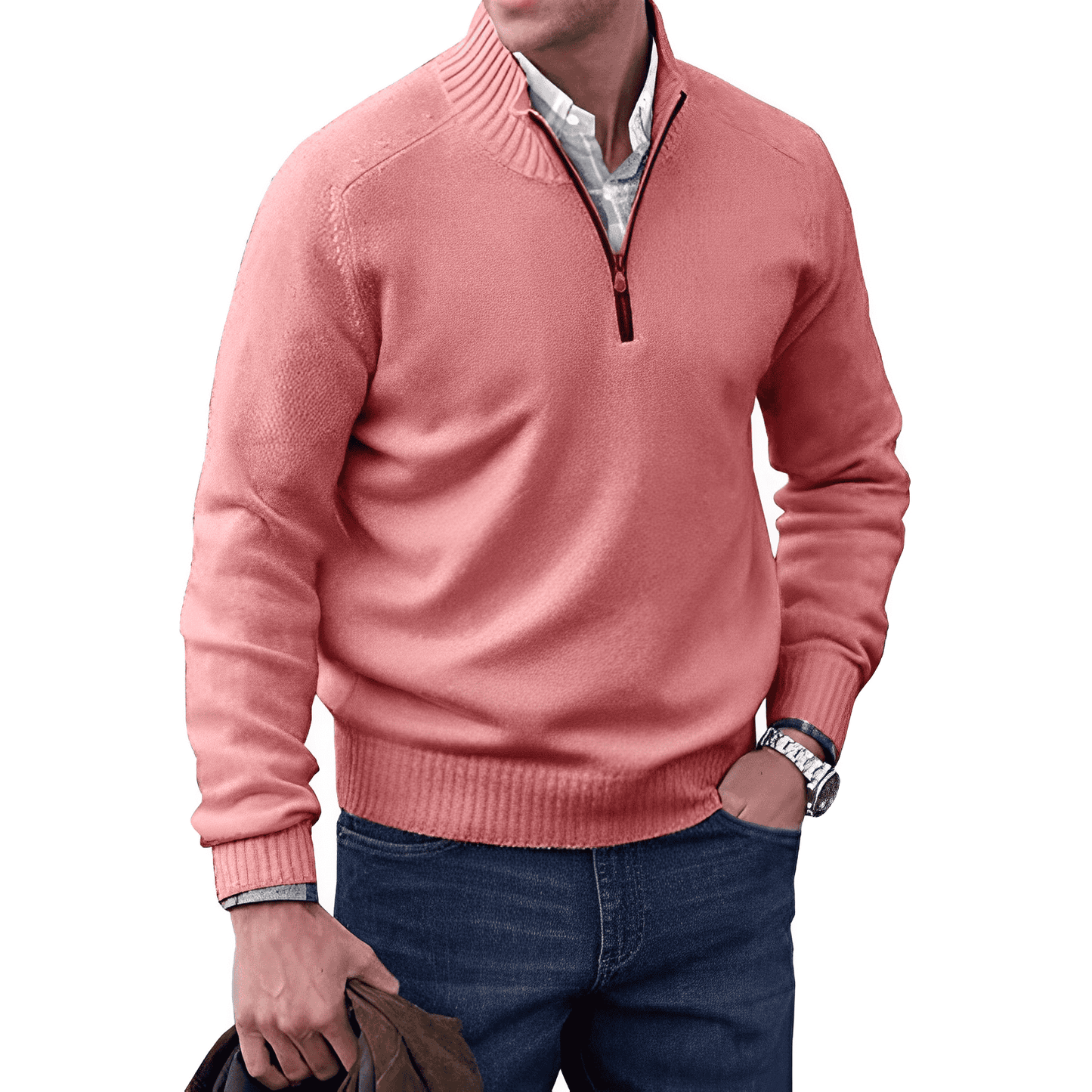 Carter™ – Kaschmirpullover mit Reißverschluss