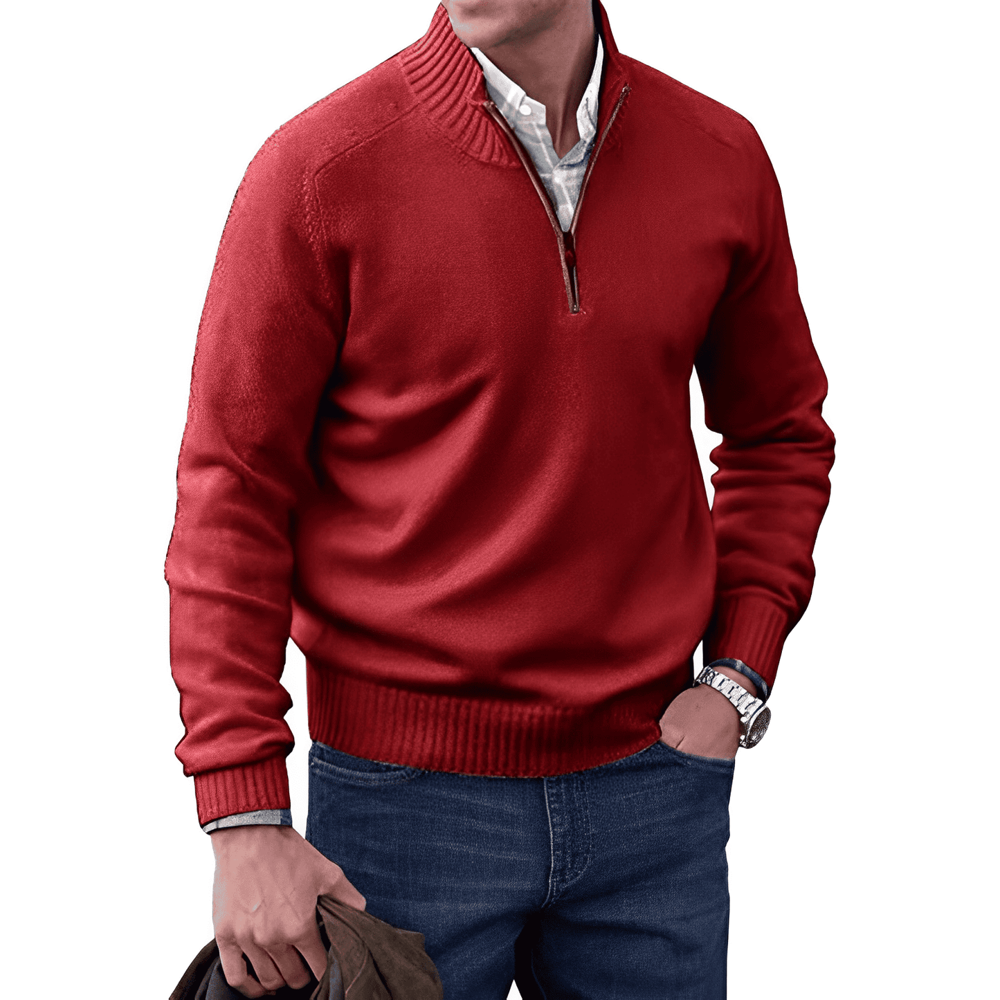 Carter™ – Kaschmirpullover mit Reißverschluss