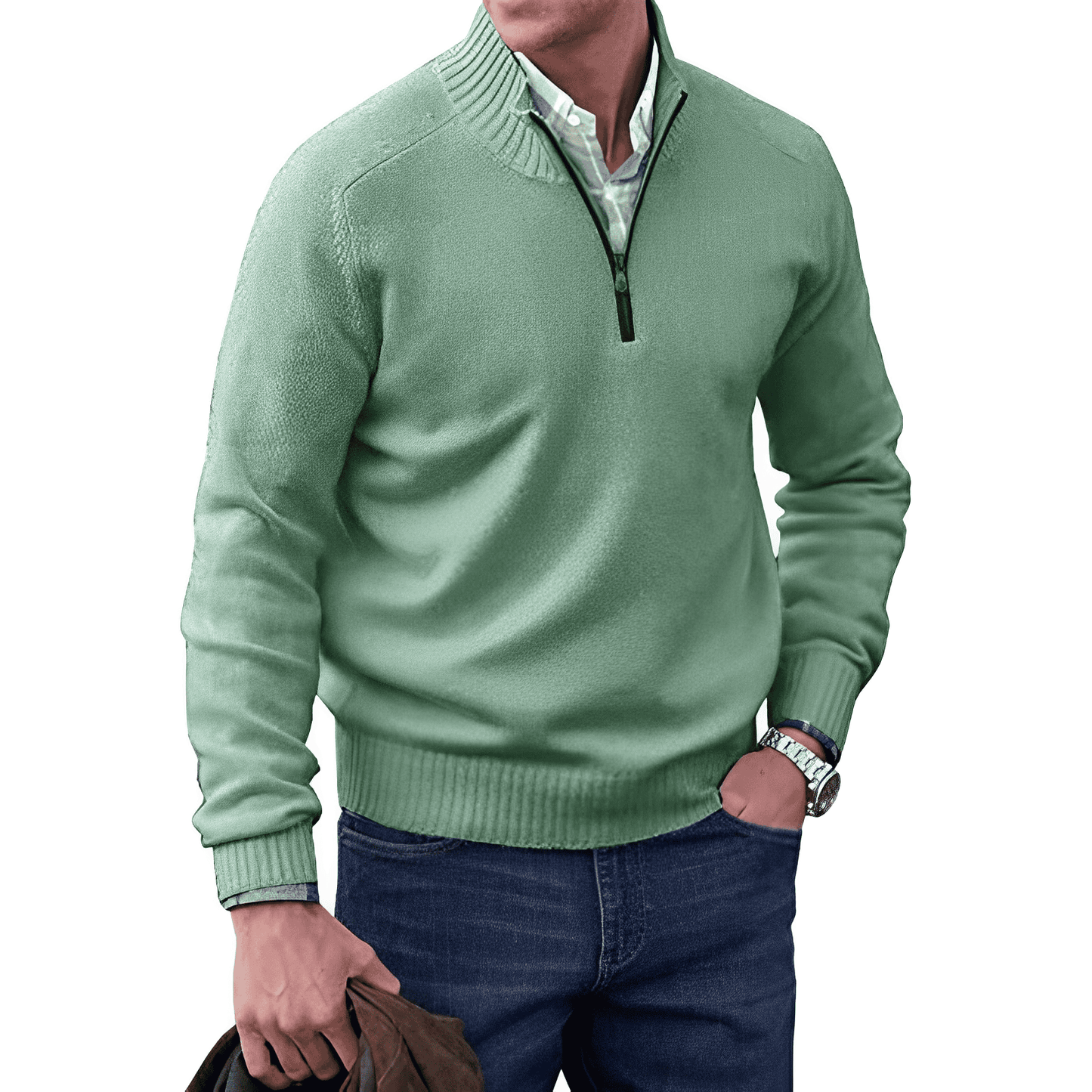 Carter™ – Kaschmirpullover mit Reißverschluss